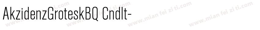 AkzidenzGroteskBQ CndIt字体转换